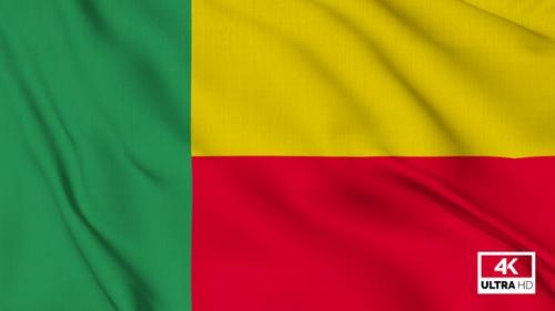 Videohive - Benin Flag Waving Slowly Looped - 37156185 - 37156185