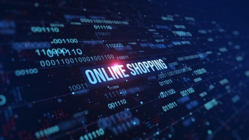 Videohive - Online Shopping Digital Binary Code Background - 37164712 - 37164712