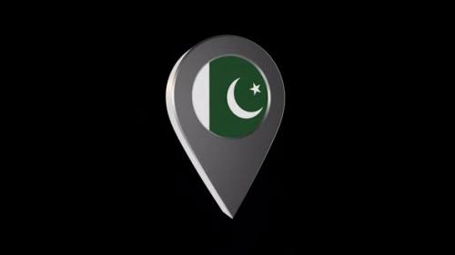 Videohive - 3d Animation Map Pointer With Pakistan Flag With Alpha Channel - 2K - 37167270 - 37167270