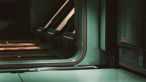 Videohive - Realistic Futuristic Scifi Spaceship Corridor - 37168824 - 37168824