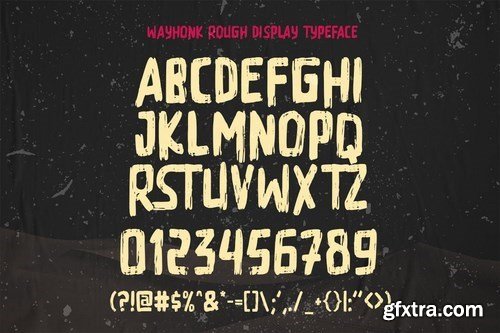 Wayhonk - Rough Display Typeface