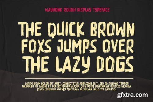 Wayhonk - Rough Display Typeface