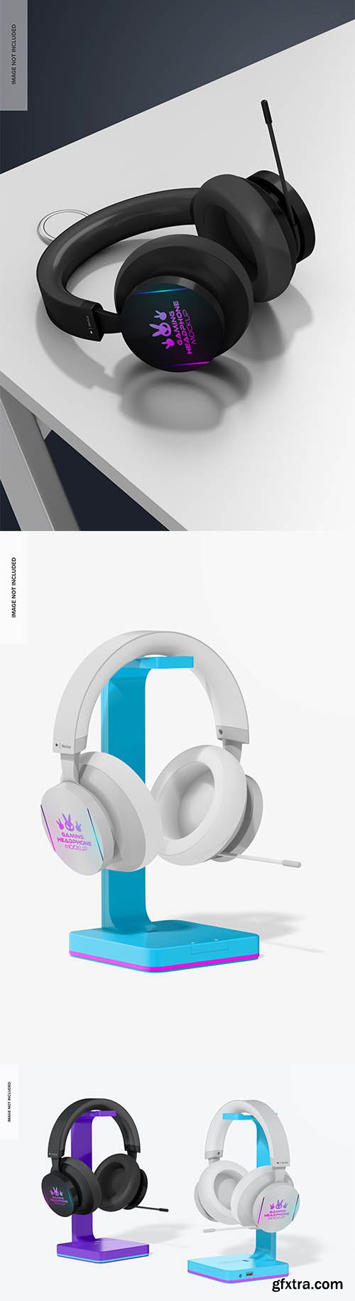 Gaming headphones mockup