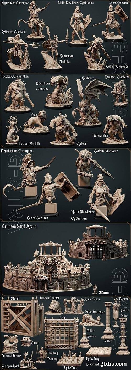 3D Print Models Loot Studios Fantasy – The Crimson Sand Arena April 2022