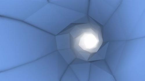 Videohive - Blue Poly Tunnel Loop - 37120784 - 37120784