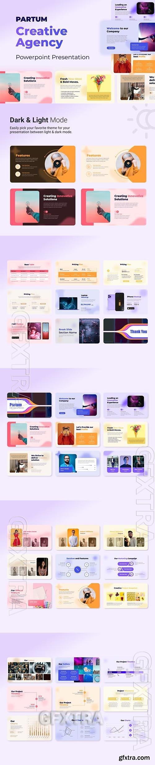 Partum Creative Agency PPT Presentation Template GRK5ZK3