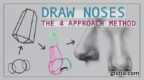 How To Draw Noses - The Four Approach Method