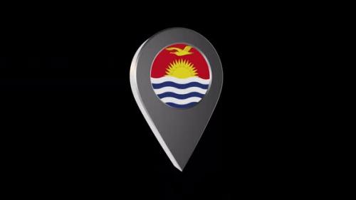 Videohive - 3d Animation Map Navigation Pointer With Kiribati Flag With Alpha Channel - 2K - 37128897 - 37128897