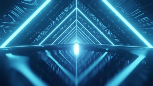 Videohive - New Blue Space Cosmo Tunnel Vj Loop Background 4K - 37129052 - 37129052