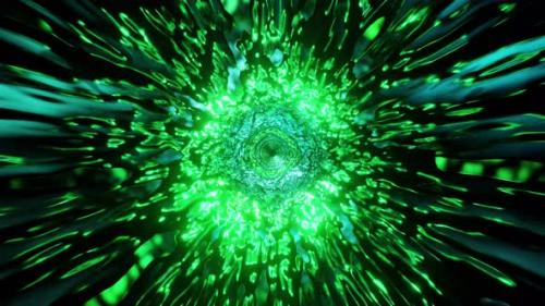 Videohive - Green Liquid Tunnel Vj Loop Background 4K - 37129059 - 37129059