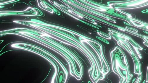 Videohive - Green And White Waves Background Vj Loop 4K - 37129060 - 37129060