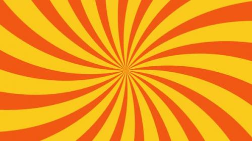 Videohive - Spinning Pop Art Orange Background - 37129086 - 37129086