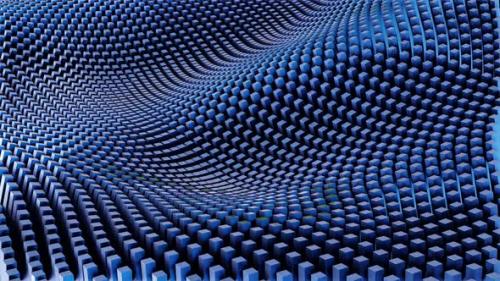 Videohive - 4K Abstract Geometric Blue Loop - 37129661 - 37129661