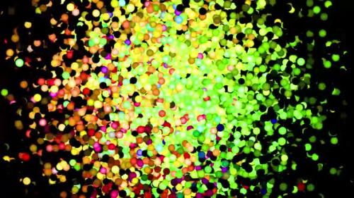 Videohive - Glitter Vibrant Spheres Abstract Background Digital Rendering - 37128543 - 37128543