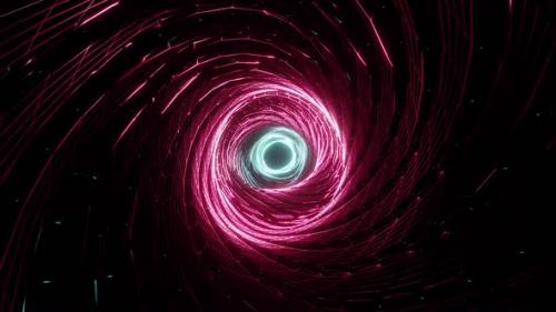 Videohive - Space Cyberpunk Tunnel Vj Loop Background HD - 37129047 - 37129047