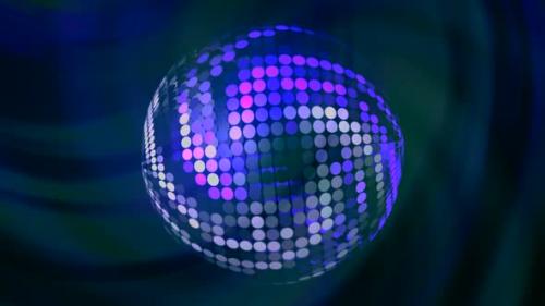 Videohive - Bright rotating disco ball with reflecting colorful spiral - 37129999 - 37129999