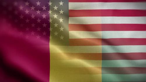 Videohive - USA Guinea Flag Loop Background 4K - 37130247 - 37130247