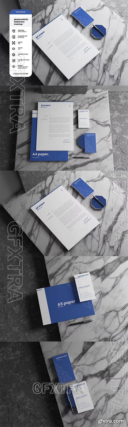 Photorealistic Stationery Mockup QRY4GXA