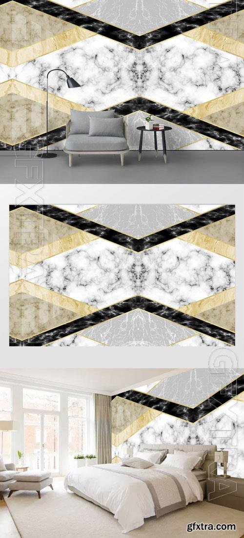 Geometric marble tile lines modern background wall vol 5