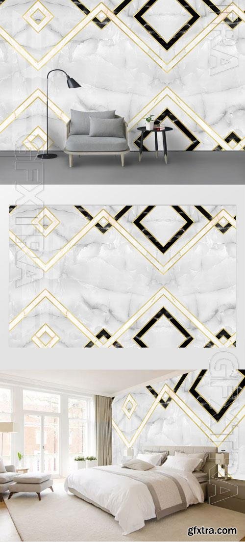 Geometric marble tile line pattern background wall vol 6