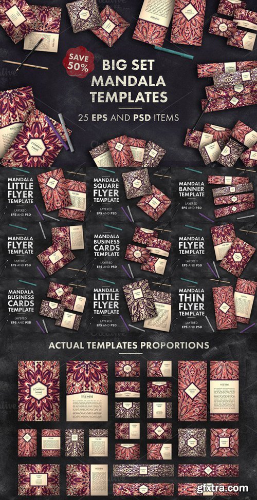 Big set mandala templates 01