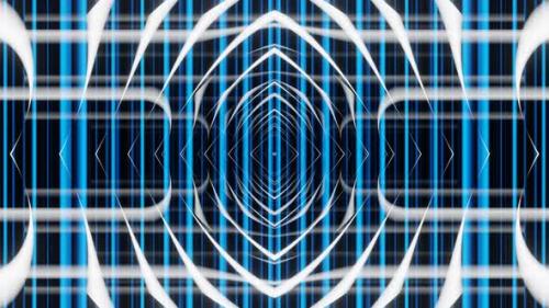 Videohive - VJ Loop Abstract Background of Divergent White Blue Waves 02 - 37104625 - 37104625