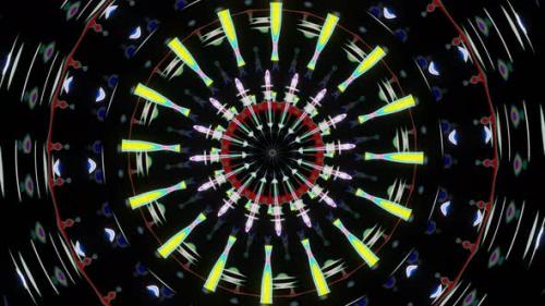 Videohive - Rotation of Bright Flickering Circles VJ Loop 02 - 37117293 - 37117293