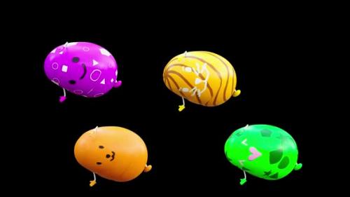 Videohive - 45 Easter Day Eggs Dancing HD - 37126364 - 37126364