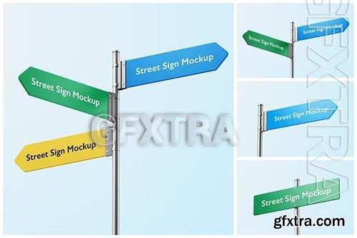 Street Direction Sign Mockup Set SSJGXTV