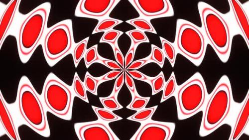 Videohive - Redwhite Abstract Kaleidoscope VJ Loop 02 - 37104278 - 37104278