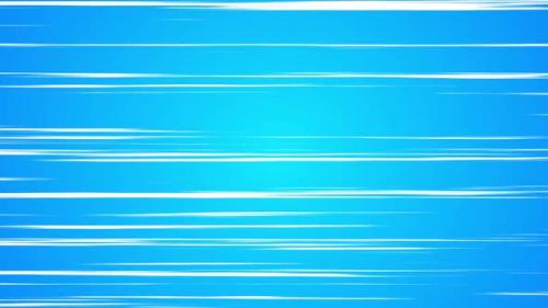 Videohive - Anime Speed Horizontal White Lines Blue Background - 37104395 - 37104395