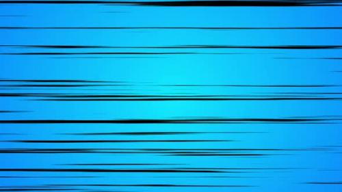 Videohive - Anime Speed Horizontal Black Lines Blue Background - 37104403 - 37104403