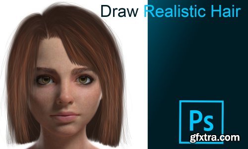 Digital Art : Draw a Realistic Hair (Step by Step)