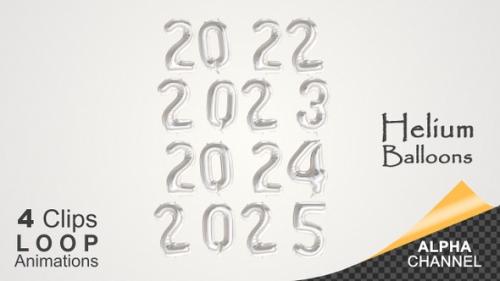 Videohive - New Year Celebration Helium Balloons - 37050318 - 37050318