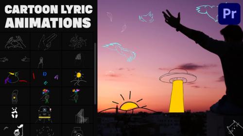 Videohive - Cartoon Lyric Animations for Premiere Pro - 37185071 - 37185071