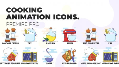 Videohive - Cooking - Animation Icons (MOGRT) - 37185851 - 37185851