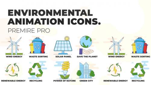 Videohive - Environmental sustainability - Animation Icons (MOGRT) - 37186023 - 37186023