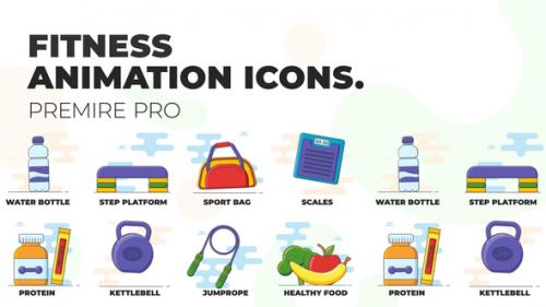 Videohive - Fitness - Animation Icons (MOGRT) - 37186314 - 37186314