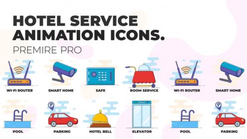 Videohive - Hotel service - Animation Icons (MOGRT) - 37186517 - 37186517