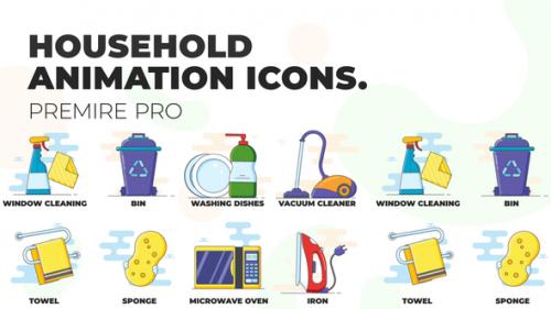 Videohive - Household - Animation Icons (MOGRT) - 37186539 - 37186539