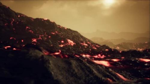 Videohive - Lava Fields in the End of the Eruption of the Volcano - 37188242 - 37188242