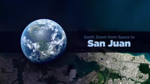 Videohive - San Juan (Puerto Rico) Earth Zoom to the City from Space - 37189719 - 37189719