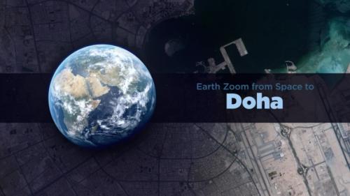 Videohive - Doha (Qatar) Earth Zoom to the City from Space - 37189720 - 37189720