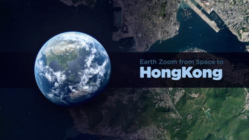 Videohive - Hong Kong Earth Zoom to the City from Space - 37189722 - 37189722