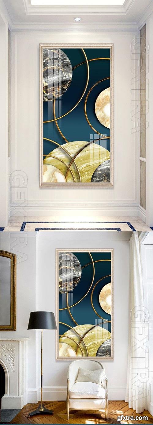 Light luxury style marble texture porch decorative painting