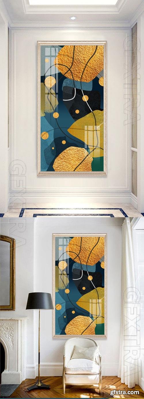 Abstract geometric light luxury style porch decoration painting