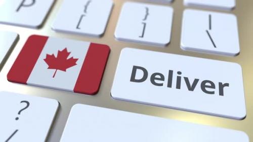 Videohive - Deliver Text and Flag of Canada on the Computer Keyboard - 37233928 - 37233928
