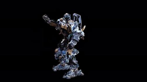 Videohive - 87 Robot Standing 2H Magic Attack 4K - 37234018 - 37234018