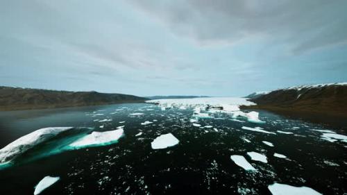 Videohive - Big Glacier in Mountains in Alaska at Summer - 37154213 - 37154213