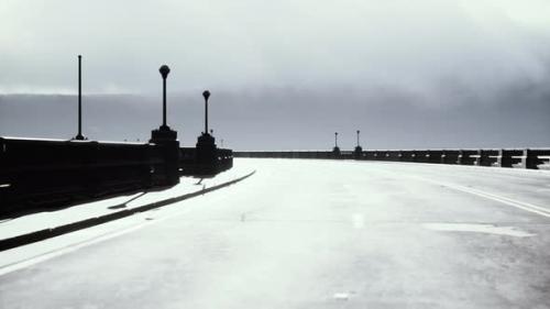 Videohive - View of the Bridge Over the River in Fog - 37155062 - 37155062